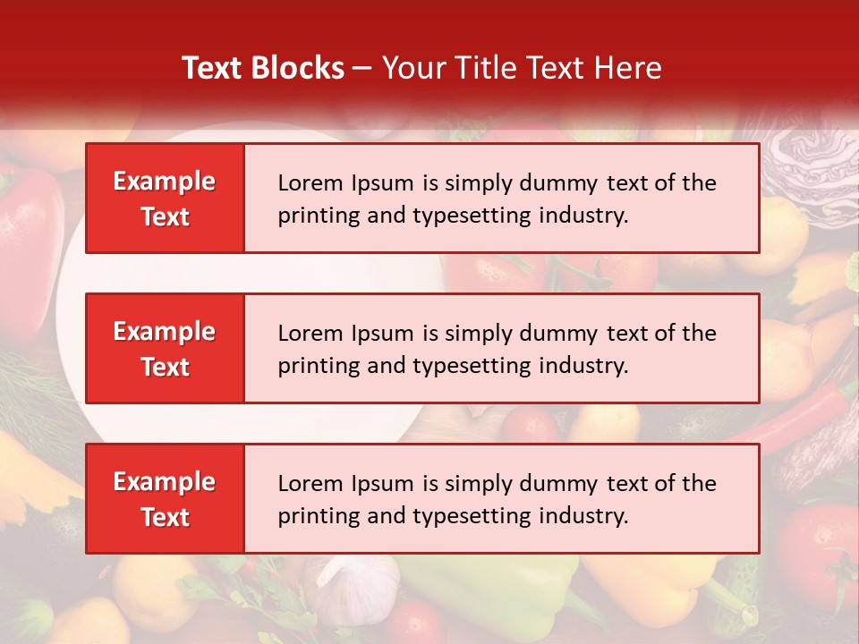 A White Plate Surrounded By Many Different Types Of Vegetables PowerPoint Template
