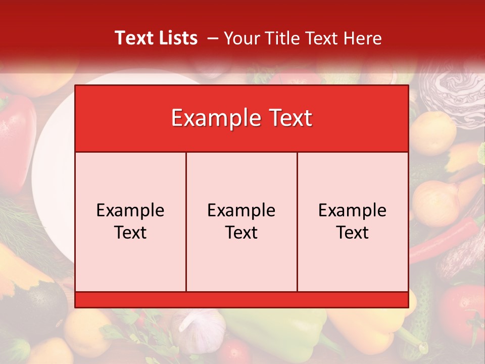 A White Plate Surrounded By Many Different Types Of Vegetables PowerPoint Template