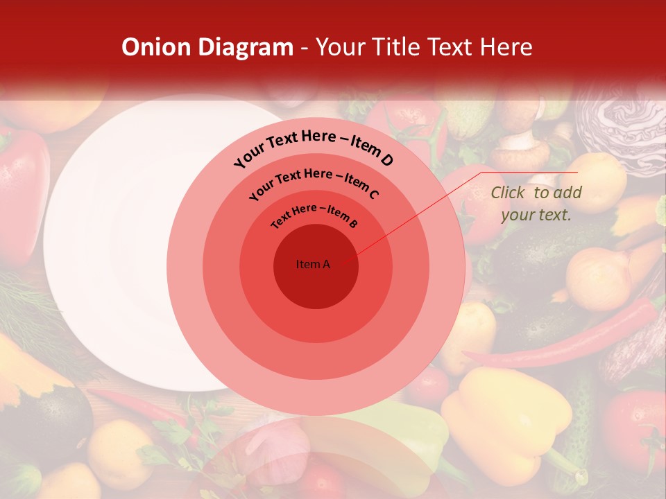 A White Plate Surrounded By Many Different Types Of Vegetables PowerPoint Template