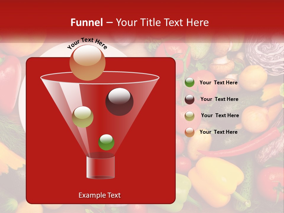 A White Plate Surrounded By Many Different Types Of Vegetables PowerPoint Template