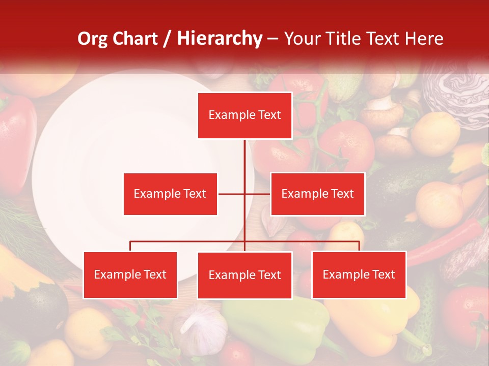 A White Plate Surrounded By Many Different Types Of Vegetables PowerPoint Template