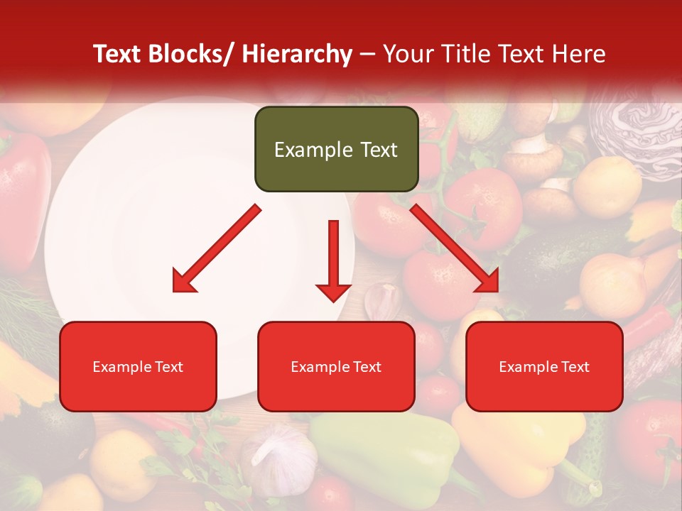 A White Plate Surrounded By Many Different Types Of Vegetables PowerPoint Template