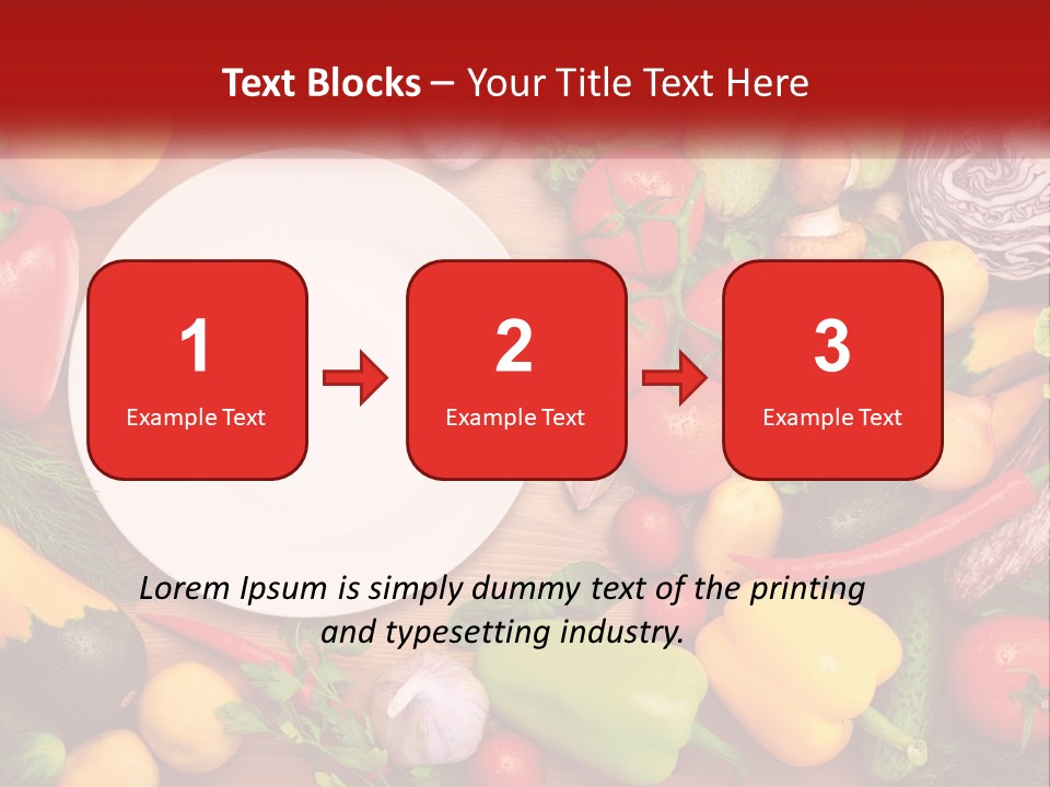 A White Plate Surrounded By Many Different Types Of Vegetables PowerPoint Template