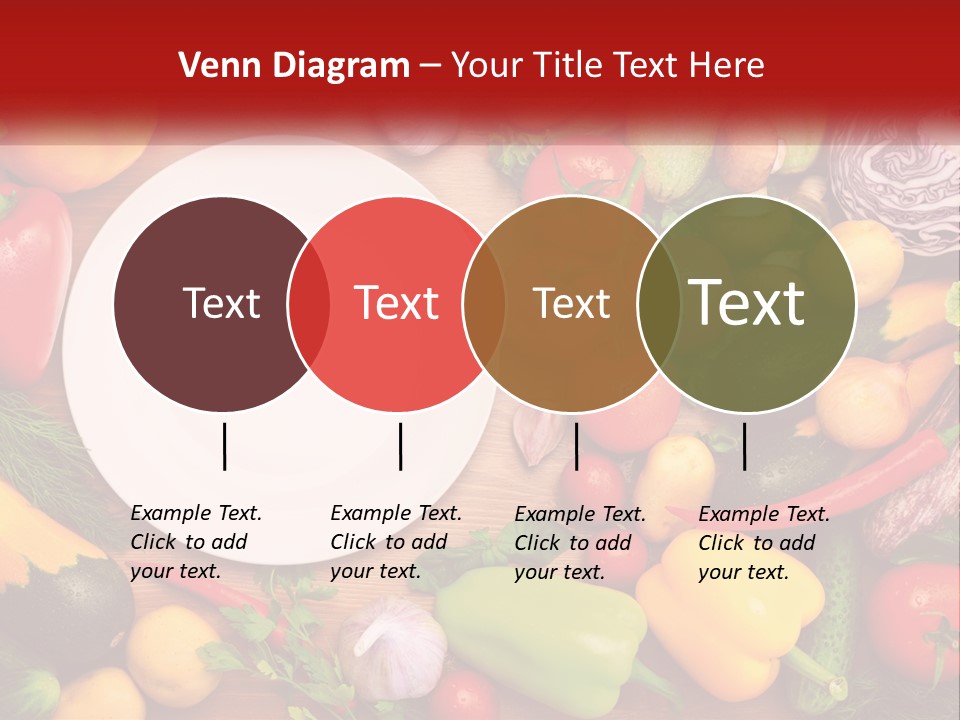 A White Plate Surrounded By Many Different Types Of Vegetables PowerPoint Template