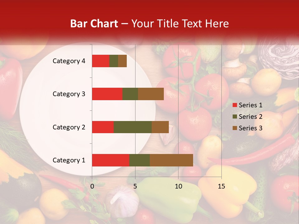 A White Plate Surrounded By Many Different Types Of Vegetables PowerPoint Template