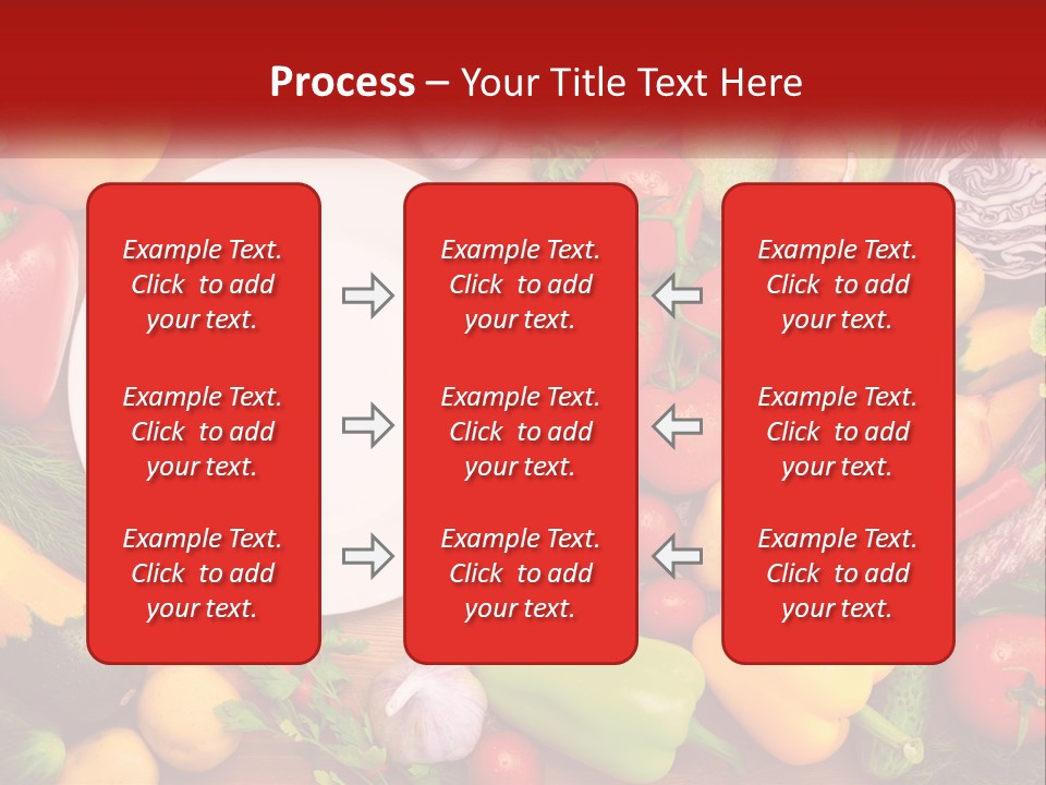 A White Plate Surrounded By Many Different Types Of Vegetables PowerPoint Template