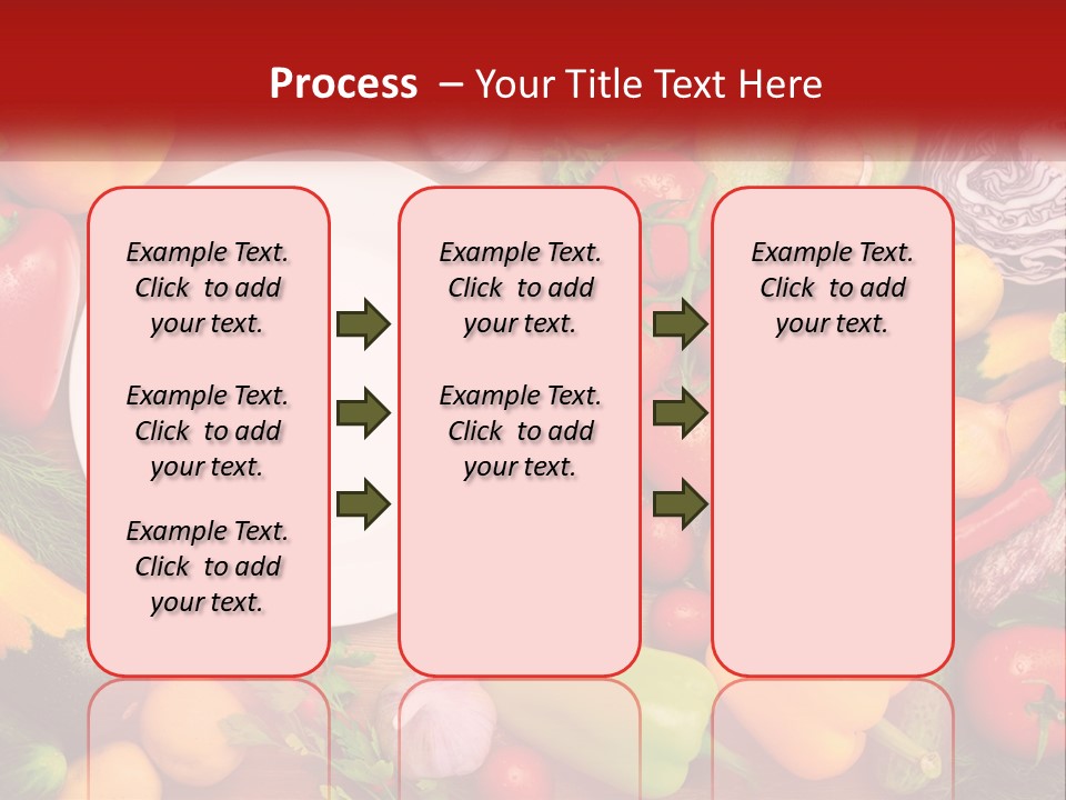 A White Plate Surrounded By Many Different Types Of Vegetables PowerPoint Template