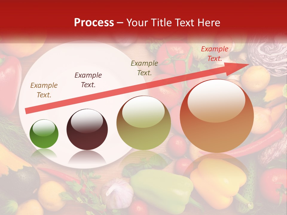 A White Plate Surrounded By Many Different Types Of Vegetables PowerPoint Template