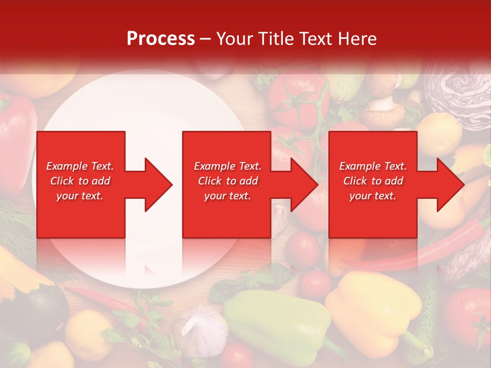 A White Plate Surrounded By Many Different Types Of Vegetables PowerPoint Template