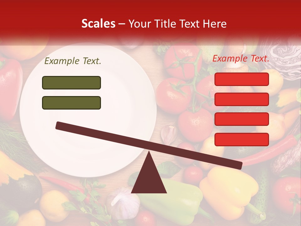 A White Plate Surrounded By Many Different Types Of Vegetables PowerPoint Template