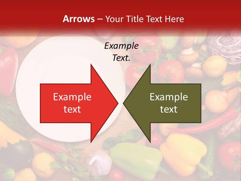 A White Plate Surrounded By Many Different Types Of Vegetables PowerPoint Template