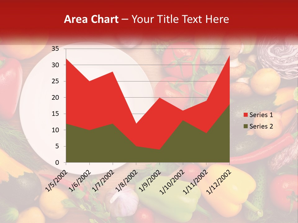 A White Plate Surrounded By Many Different Types Of Vegetables PowerPoint Template