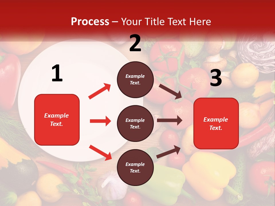 A White Plate Surrounded By Many Different Types Of Vegetables PowerPoint Template