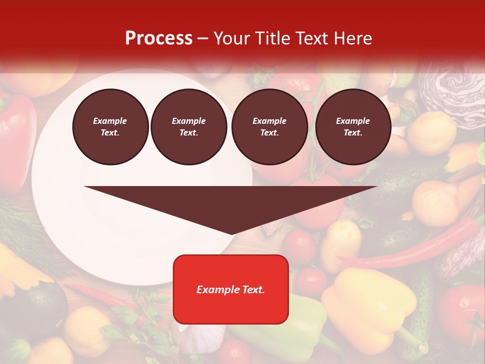 A White Plate Surrounded By Many Different Types Of Vegetables PowerPoint Template