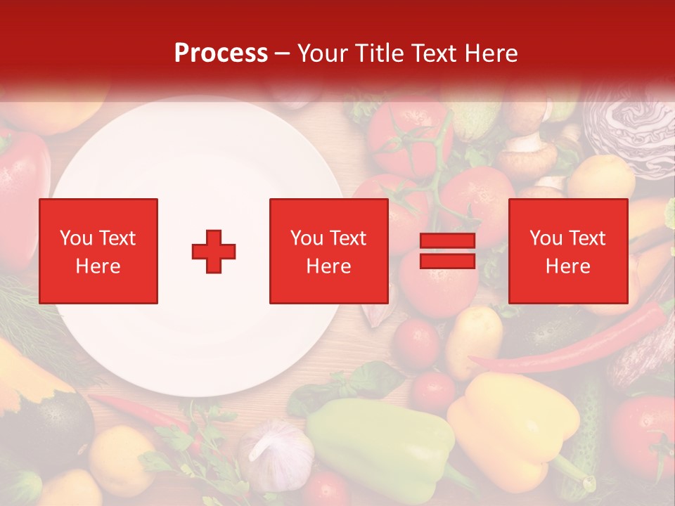 A White Plate Surrounded By Many Different Types Of Vegetables PowerPoint Template