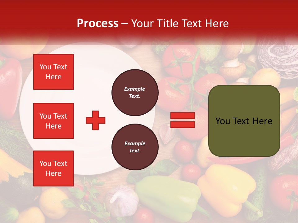 A White Plate Surrounded By Many Different Types Of Vegetables PowerPoint Template