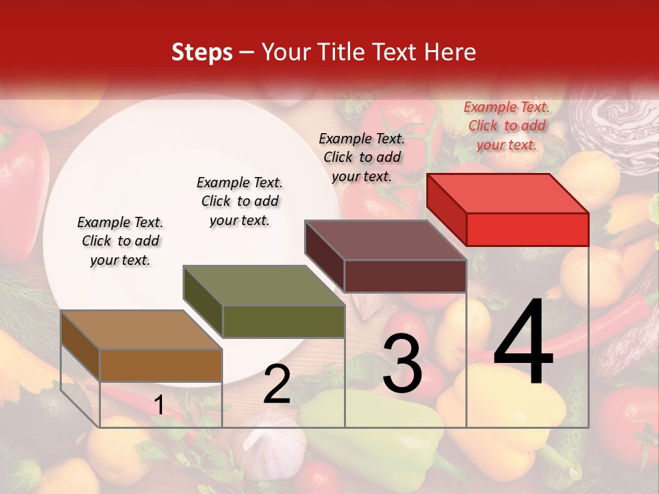 A White Plate Surrounded By Many Different Types Of Vegetables PowerPoint Template