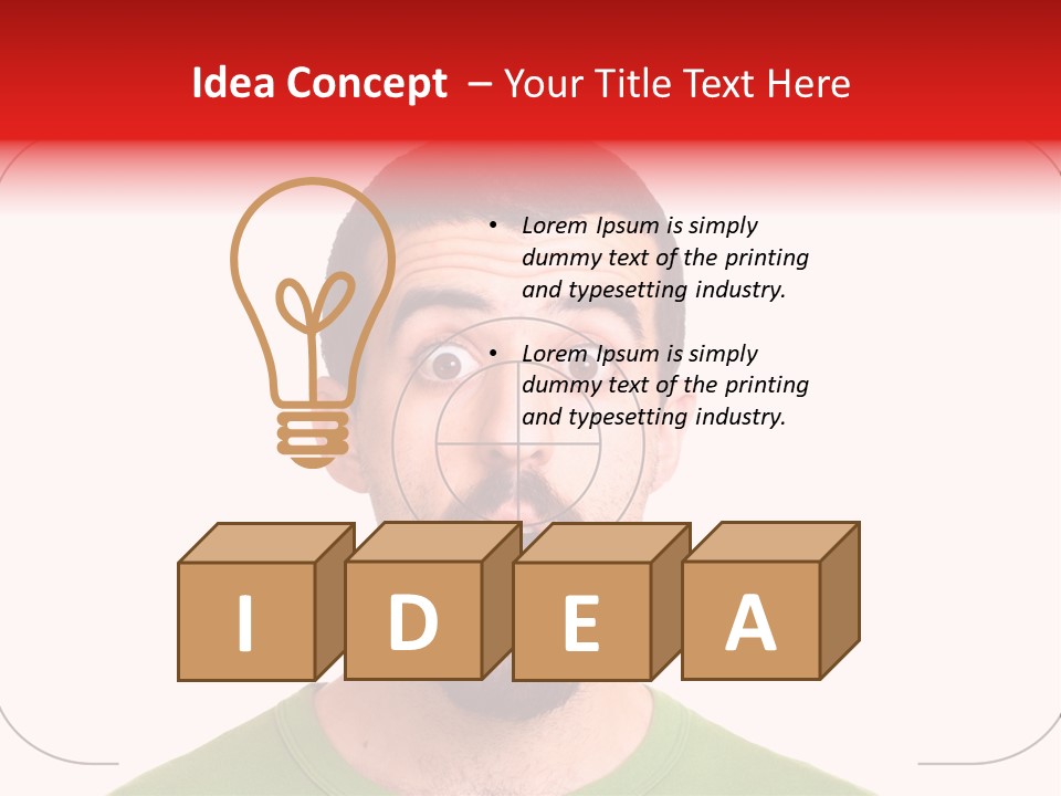 A Man With A Surprised Look On His Face PowerPoint Template
