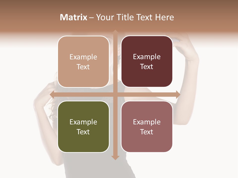 A Woman Holding A Cell Phone In Her Hand PowerPoint Template