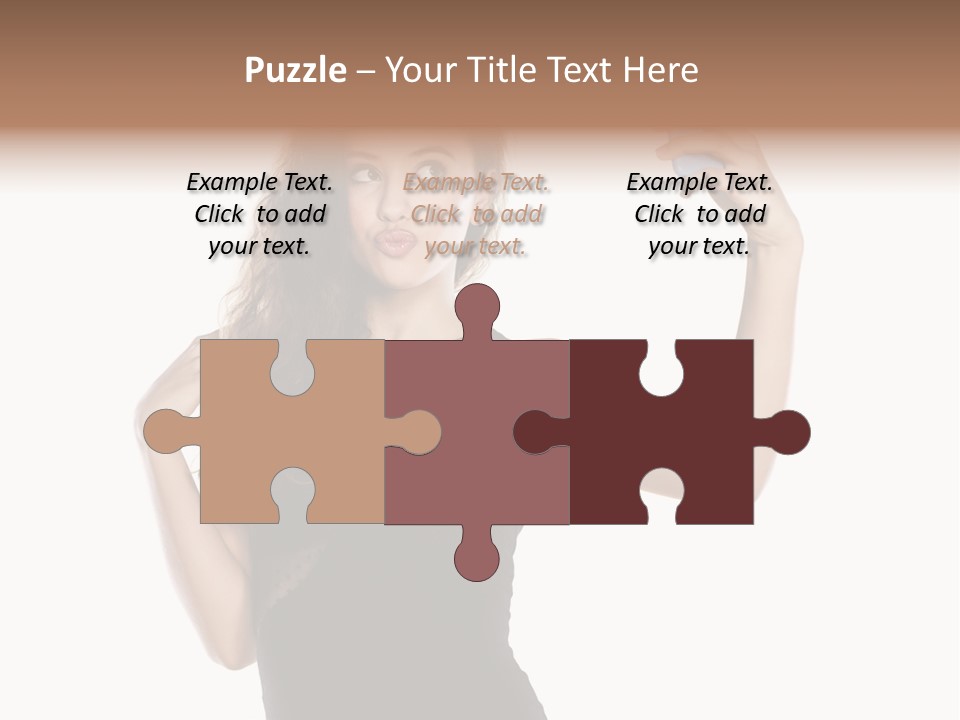 A Woman Holding A Cell Phone In Her Hand PowerPoint Template