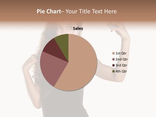 A Woman Holding A Cell Phone In Her Hand PowerPoint Template