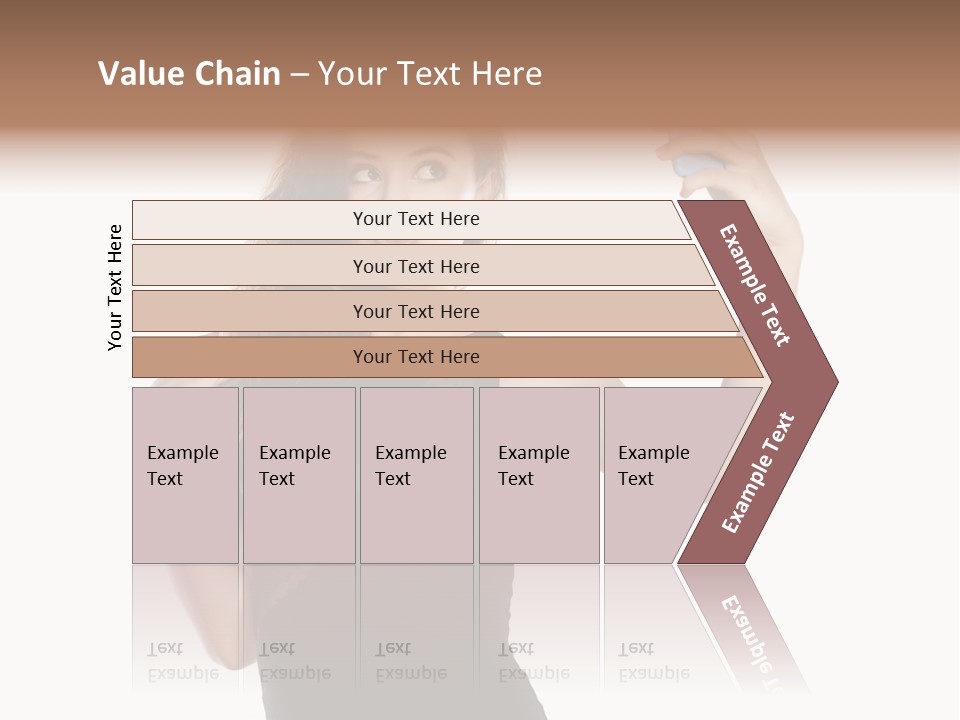 A Woman Holding A Cell Phone In Her Hand PowerPoint Template