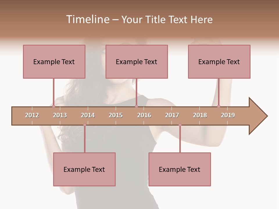 A Woman Holding A Cell Phone In Her Hand PowerPoint Template