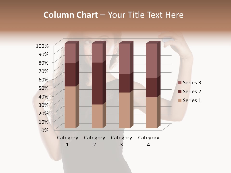 A Woman Holding A Cell Phone In Her Hand PowerPoint Template