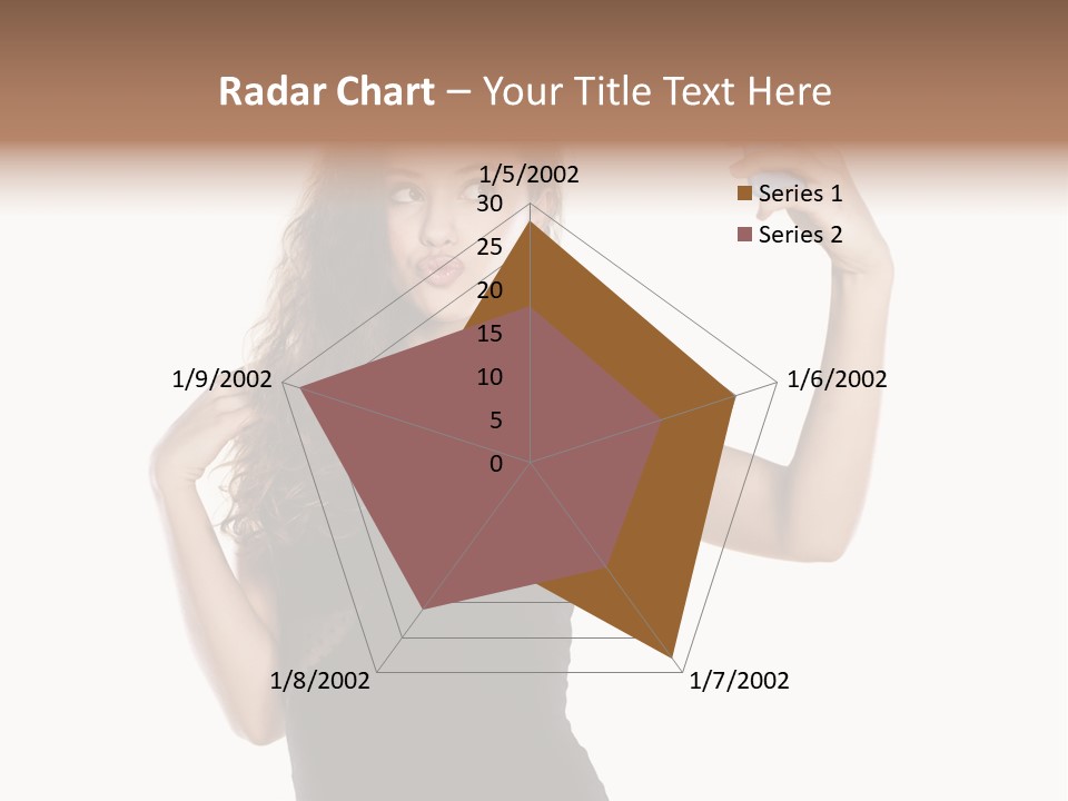 A Woman Holding A Cell Phone In Her Hand PowerPoint Template