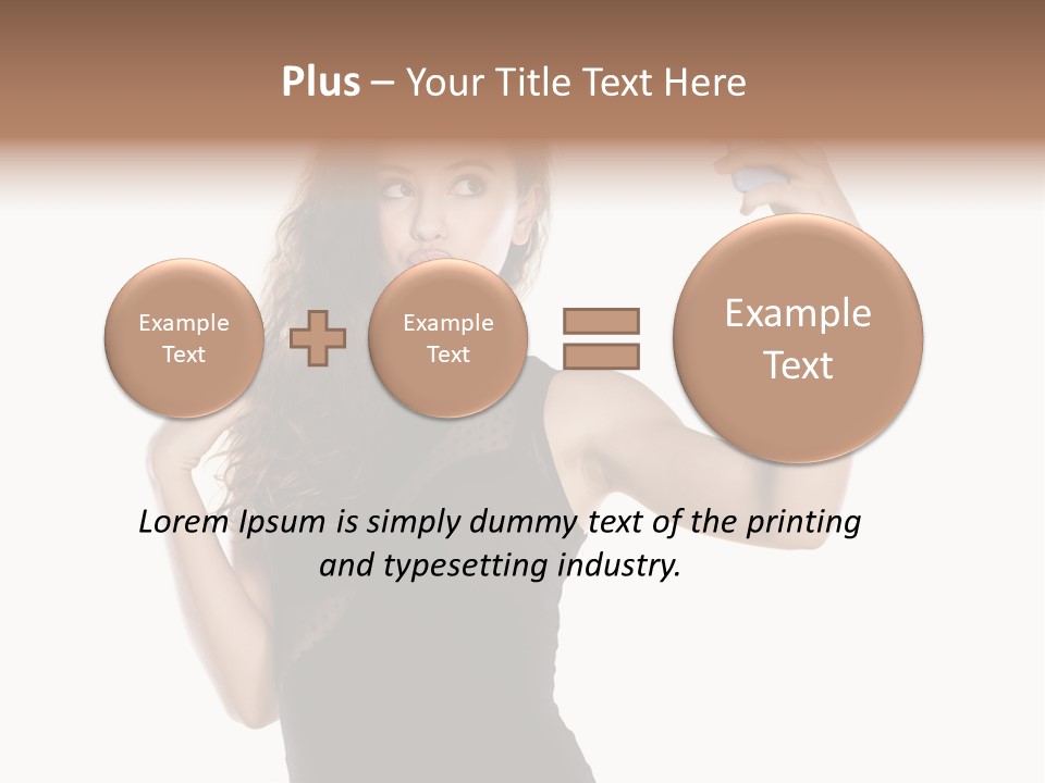 A Woman Holding A Cell Phone In Her Hand PowerPoint Template