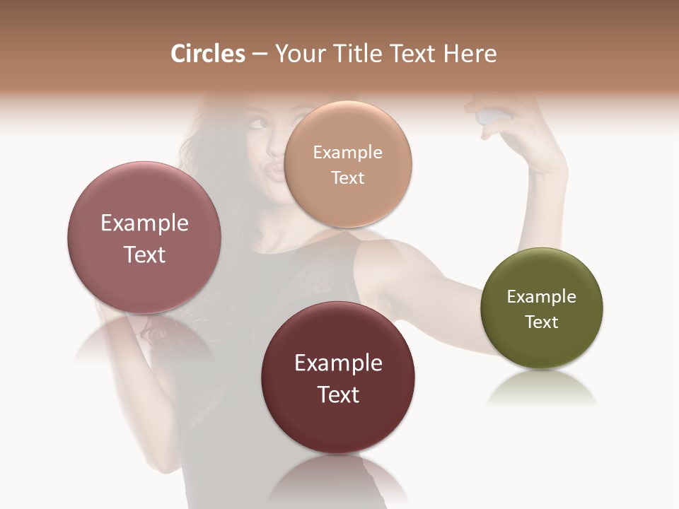 A Woman Holding A Cell Phone In Her Hand PowerPoint Template