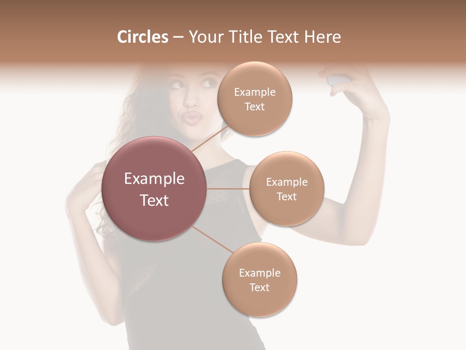 A Woman Holding A Cell Phone In Her Hand PowerPoint Template