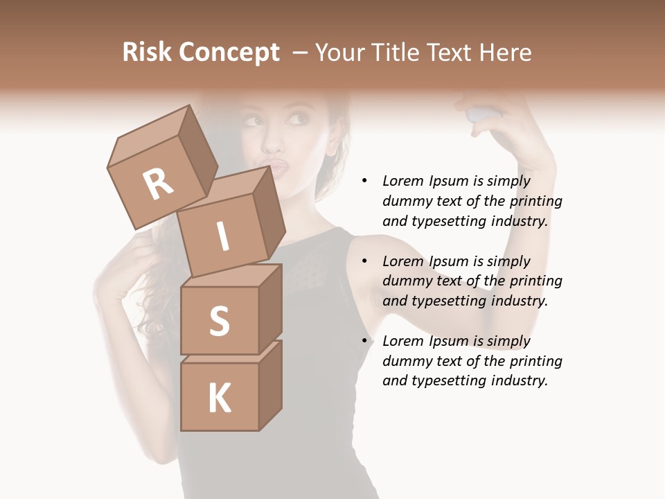 A Woman Holding A Cell Phone In Her Hand PowerPoint Template