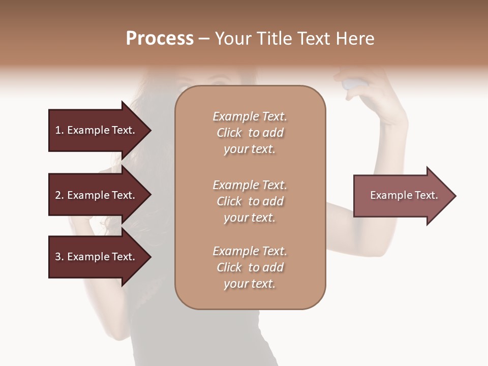 A Woman Holding A Cell Phone In Her Hand PowerPoint Template