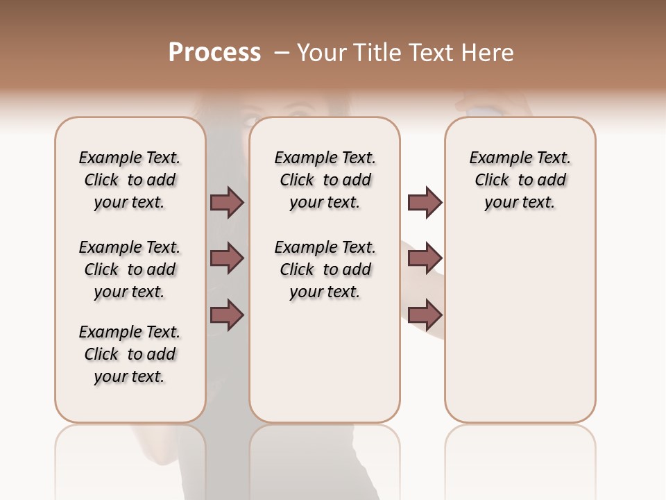 A Woman Holding A Cell Phone In Her Hand PowerPoint Template