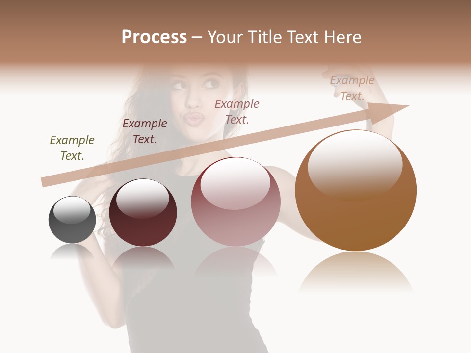 A Woman Holding A Cell Phone In Her Hand PowerPoint Template