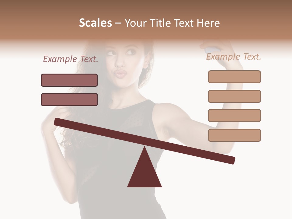 A Woman Holding A Cell Phone In Her Hand PowerPoint Template