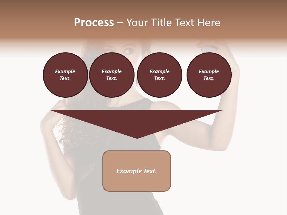 A Woman Holding A Cell Phone In Her Hand PowerPoint Template