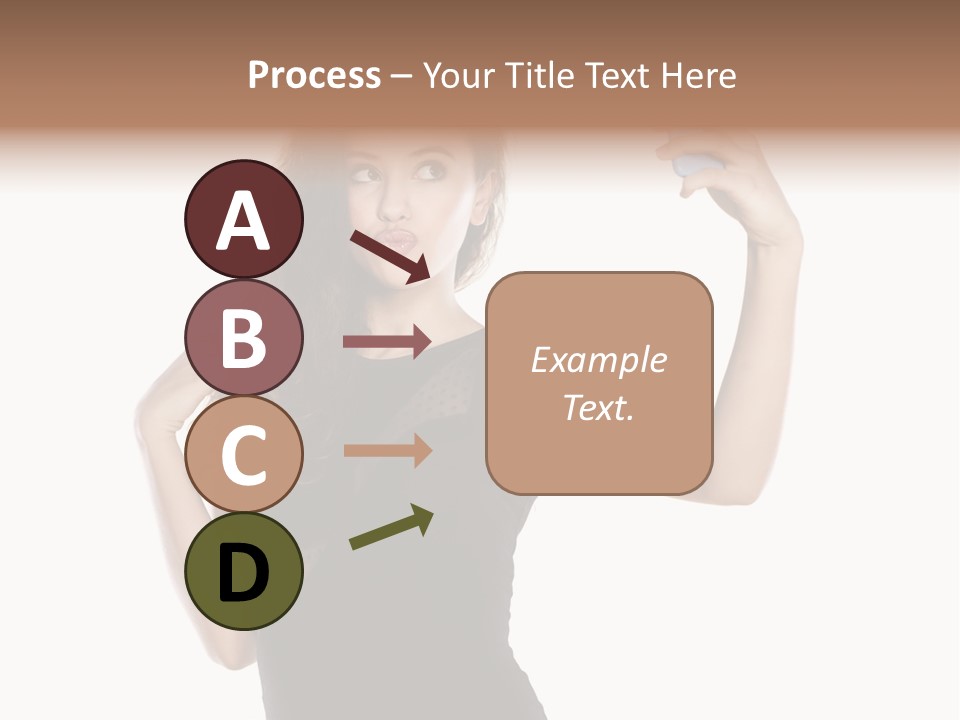 A Woman Holding A Cell Phone In Her Hand PowerPoint Template