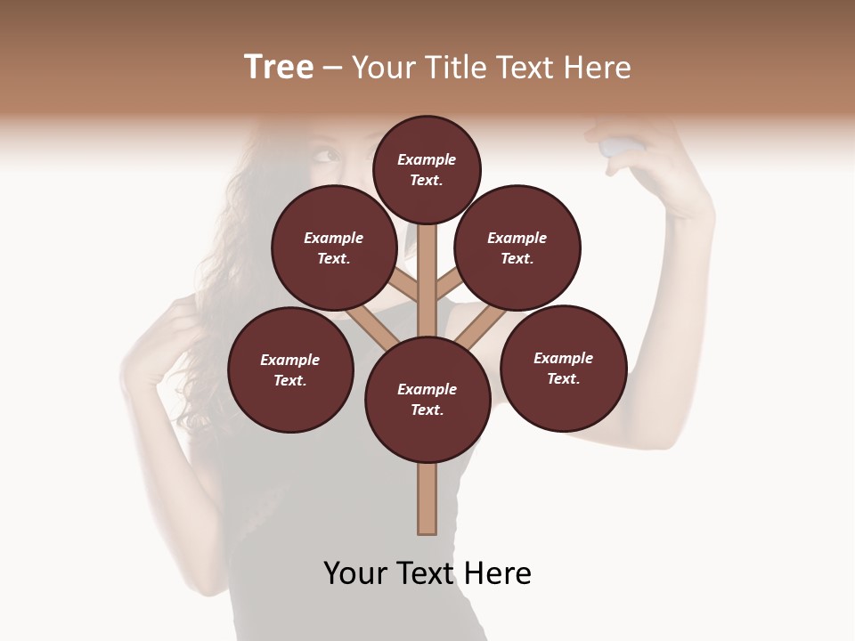 A Woman Holding A Cell Phone In Her Hand PowerPoint Template