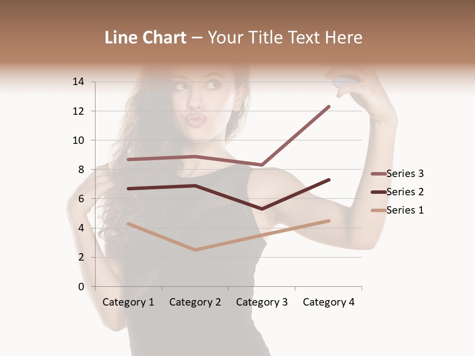 A Woman Holding A Cell Phone In Her Hand PowerPoint Template