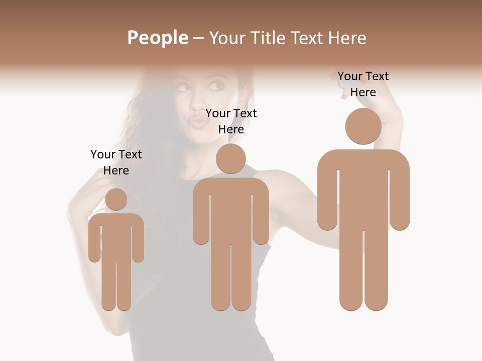 A Woman Holding A Cell Phone In Her Hand PowerPoint Template