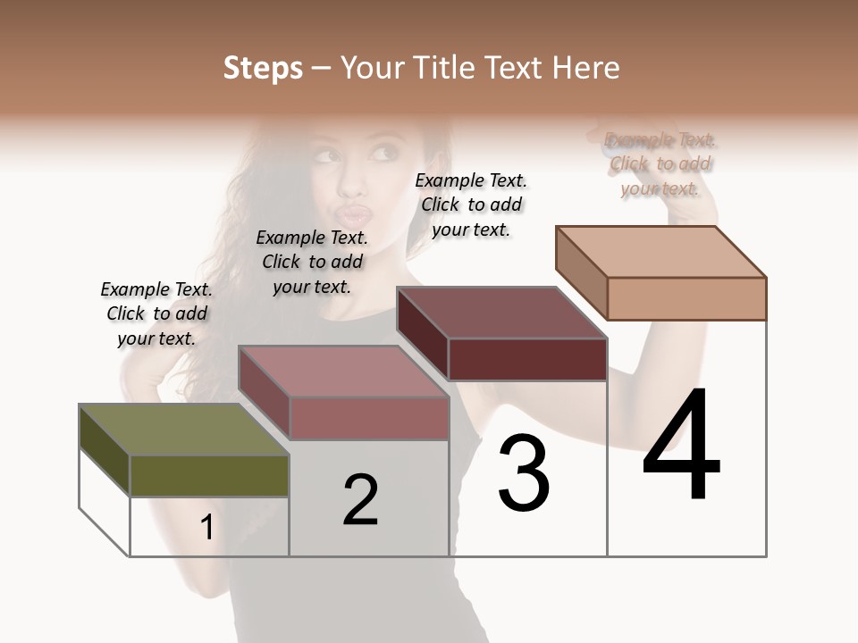 A Woman Holding A Cell Phone In Her Hand PowerPoint Template