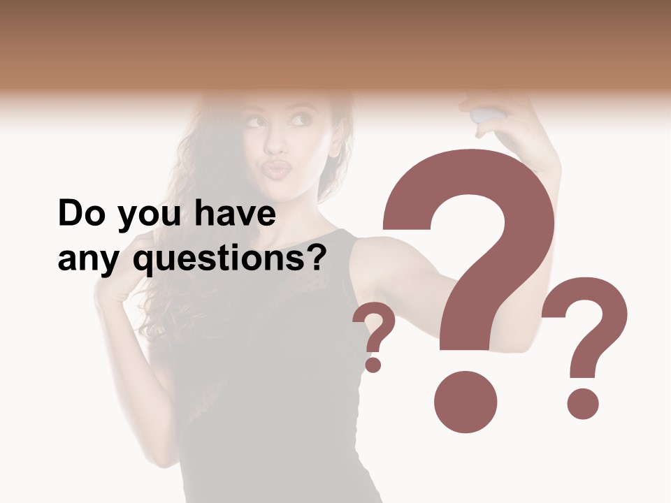 A Woman Holding A Cell Phone In Her Hand PowerPoint Template