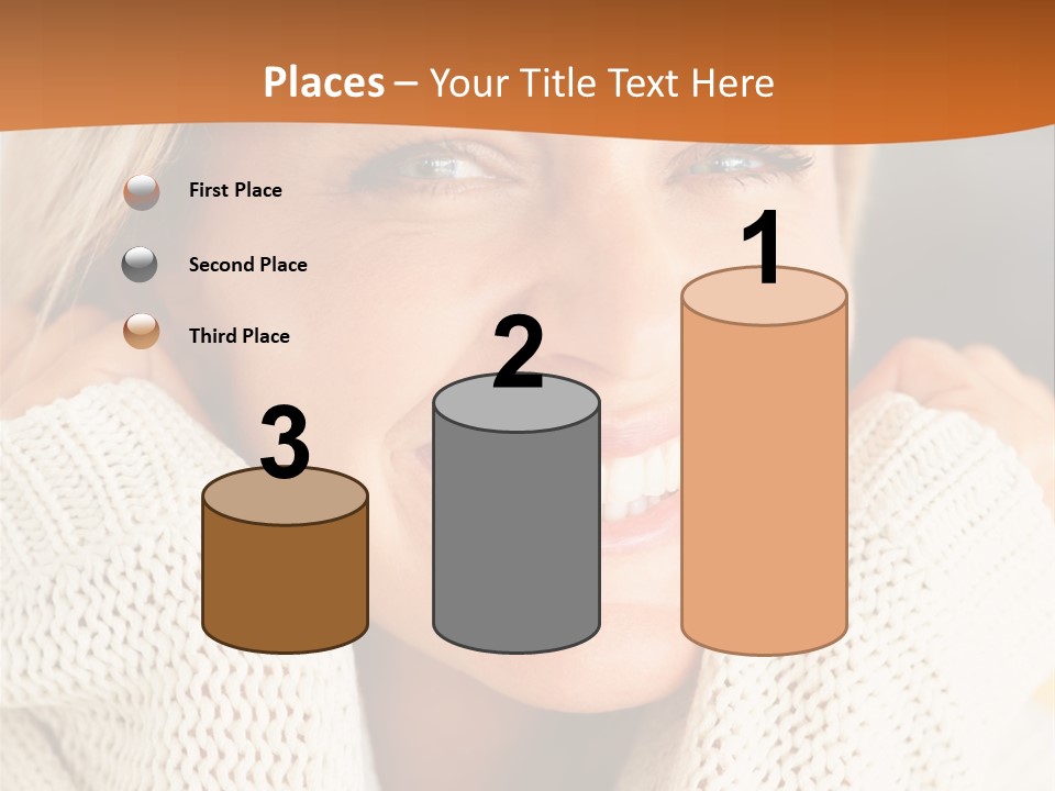 A Woman Smiling With Her Hands On Her Head PowerPoint Template