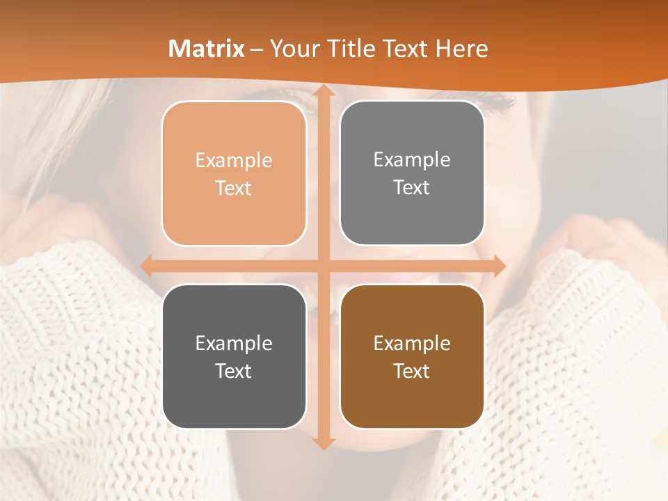 A Woman Smiling With Her Hands On Her Head PowerPoint Template