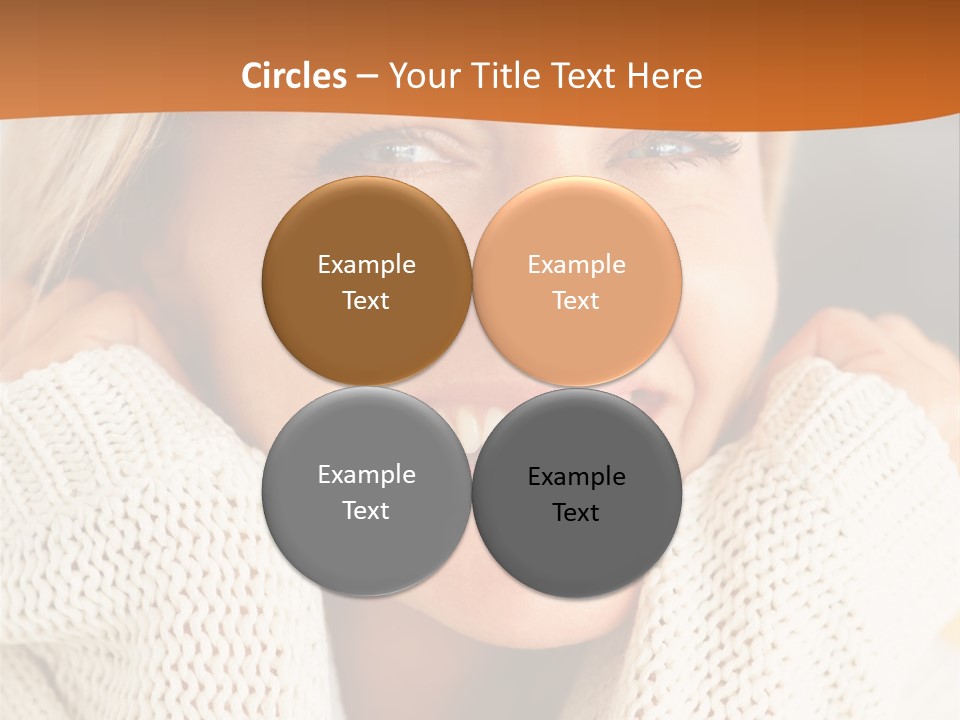 A Woman Smiling With Her Hands On Her Head PowerPoint Template