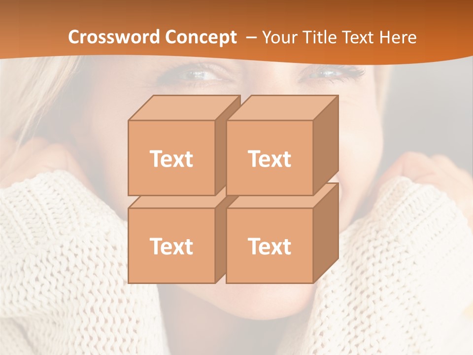 A Woman Smiling With Her Hands On Her Head PowerPoint Template