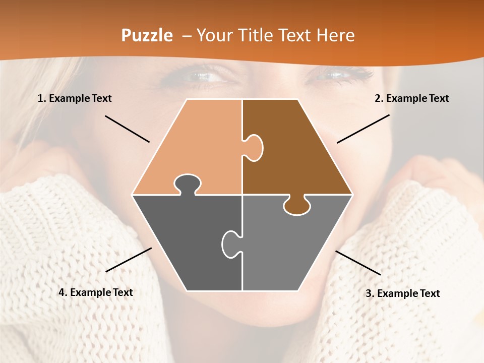 A Woman Smiling With Her Hands On Her Head PowerPoint Template