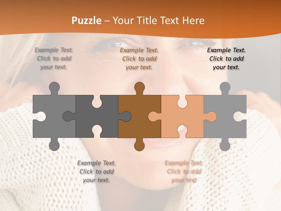 A Woman Smiling With Her Hands On Her Head PowerPoint Template